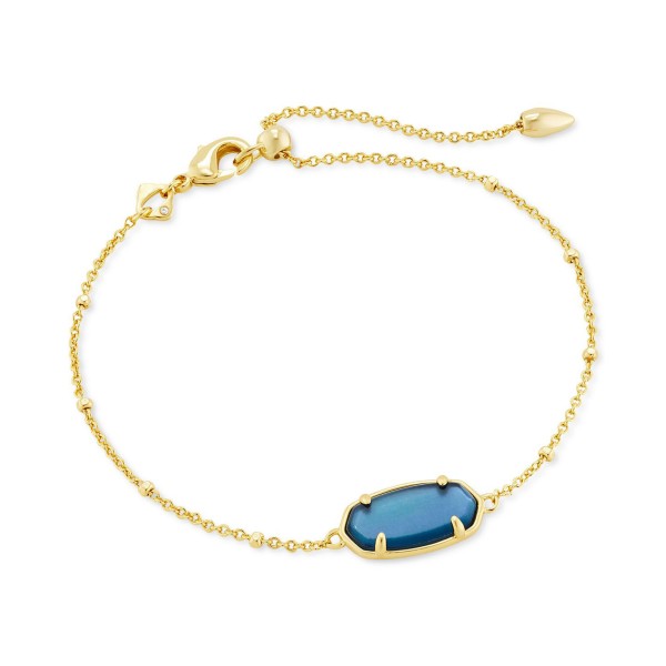 14k Gold-Plated Framed Color Opalite Illusion Slider Bracelet