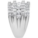 Diamond Multirow Statement Ring (3 ct) in 14k White Gold