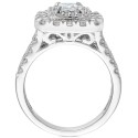 Diamond Princess Halo Bridal Set (1-1/2 ct) in 14k White Gold