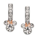 Crystal Dangle Hoop Earrings & 18k Rose Gold-Plate