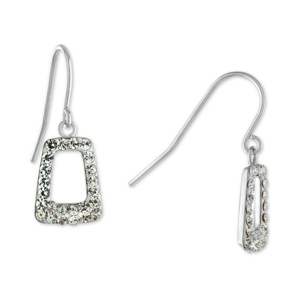 Crystal Geometric Drop Earrings