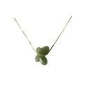 Green jade pendant necklace