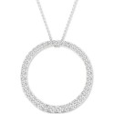 Diamond Circle Pendant Necklace (1/2 ct), 16