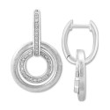 Diamond Interlocking Circle Hoop Earrings (1/6 ct)