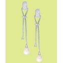 Cubic Zirconia Chain Drop Earrings